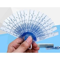 틈새게이지 플라스틱 필러 게이지 갭 측정 도구 PV 시트, 둥근 머리 20개(0.05-2.0MM)