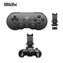 8bitdo 블루투스 게임 패드 컨트롤러 안드로이드용 엑스박스 클라우드 용 sn30 용, 2개의 클립이 있는 게임패드