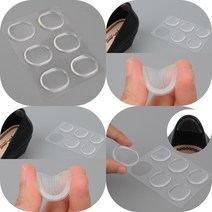 마트498 투명 발뒤꿈치 보호패드 6P 실리콘 여자구두패드 구두발아픔 풋패드 물집 풋케어 발꿈치보호대 뒷꿈치보