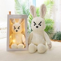댕댕구리 엽기 토끼 인형 귀여운 베개 쿠션 새해 선물, 토끼 + 프리미엄 선물 가방 + 램프, 130cm 공식 홈페이지 오리지날 품질 보증