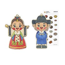 레디코 다문화 체험 세트 팬시 우드 재료 세계 여러 나라 전통 의상 학습 수업 교구 초등 교육 diy 만들기 키트, 멕시코(사은품증정)