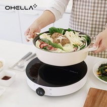 오엘라 원형 1구 인덕션 휴대용 캠핑용 OK-SI01, 블랙