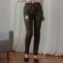 여성 면 기모 스판 밴딩 스키니 데일리 배기 슬림핏 미시 팬츠 바지