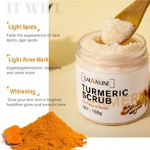 150g 심황 스크럽 바디 페이스 영양 보습 각질 제거 핸드 딥 클렌징 여드름 흉터 건선, 01 Turmeric Scrub
