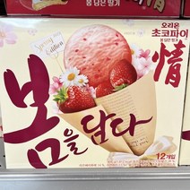 오리온 초코파이 정 봄담은딸기 12입 408g