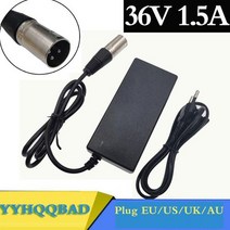 36V 1.5A 3 핀 XLR 납산 배터리 자전거 충전기 전기 스쿠터 휠체어, 미국
