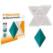 (피스카스) FISKARS 3D Paper Gem 입체 종이접기 틀 그리고 선긋기 펜, 다이아(1059567)