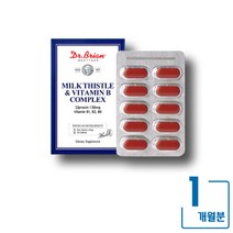 닥터브라이언 밀크씨슬 앤 비타민B 실리마린 1개월분 까다롭게 선정한 8가지 부원료 간건강 도움 회식 야근 피로 지친하루 부모님 남편 아내 신랑 부모님선물