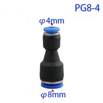 공압 피팅 플라스틱 커넥터 PU 4mm 6mm 8mm 10mm 공기 물 호스 튜브용 푸시 인 스트레이트 가스 빠른 연결, 09 PG8-4