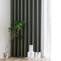 암막커튼 309# 침실 거실 고광택 심플 솔리드 스트라이프 주름블러셔 그린 선팅 다소미얼 Z