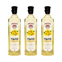 해표 프리미엄 카놀라유 유채유 식용유 900ml x 3개