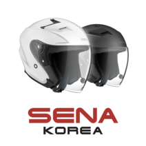 세나 프로라이드 에보 블루투스5 스마트 오픈페이스 헬멧(PROREV-GW/MB), XXL, 글로시 화이트