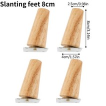 원목 테이블 소파 다리 교체 단단한 목재 가구 기울어 진 콘 침대, 이탈리아+Slanting feet 8cm