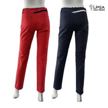 LPGA 골프 웨어 여성 간절기 신축성 로고지퍼 포인트 팬츠 바지 L193PT801P