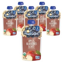 해피베이비 클리어리 크래프티드 어린이 스무디 113g, 사과+블루베리+오트, 6개