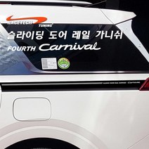 그랜드카니발 슬라이딩 도어 레일 가니쉬 스티커, 카본타입