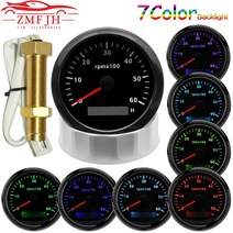AD 3000RPM 4000 RPM 미터 타코미터 센서 85MM 가솔린 디젤 엔진 타코 해양 보트 오토바이 용 LCD 아워 포, 04 3000RPM with M18 BS