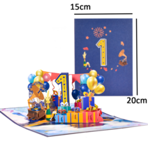 초대장 카드 생일 축하 카드 3D 팝업 인사말 비즈니스 선물 아내 남편 베이비 샤워, 19 birthday card