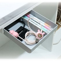 만능 히든서랍(대)부착식 슬라이드 소품 수납정리함, 히든서랍(대 진그레이)