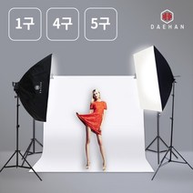 지속광 촬영 조명 사진 방송 세트 미니 스튜디오, 반사면 실버-블랙-2구헤드+삼각대 세트