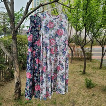 원단style 중폭 텐셀 프린트 썸머드레스 5컬러 [A55-4], #1화이트+핑크