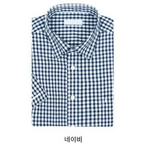 남자 구김적은 린넨스타일 시원한 통풍 체크 반팔 와이셔츠 RFV21251TO3