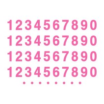 오피스왕국 숫자 그래픽스티커 혼합숫자 호실 번호 분류 number, 핫핑크