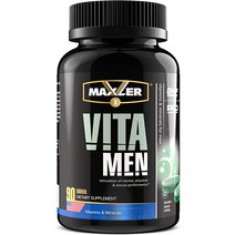 남성용 Maxler VitaMen 종합 비타민 - 스포츠 ampamp 성능 완전한 A B C D E K 아미노산 혼합 효소 90 면역 지원 정제