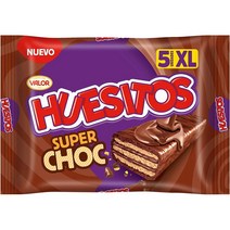 휴시토즈 슈퍼 초콜릿 XL 46g 5개 Huesitos Superchoc Barquillo XL Chocolate Leche Cacao, 1팩
