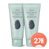 더페이스샵 (1+1) 제주 화산토 모공 딥 클린 스크럽 폼 140ml, 2개