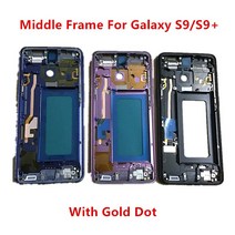 삼성 호환 갤럭시 S9 G960 플러스 G965 미들 프레임 하우징 보드 LCD 페이스플레이트 베젤 수리 예비 부품 및 사이드 버튼 교체, [07] S9 Plus Blue, 한개옵션1