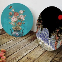 pa509-원형아크릴액자 한국의수묵화4 2.십장생