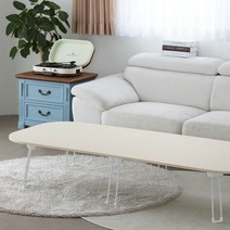 LPM 지문방지 비스포크 오버 라운드 접이식 거실 테이블 1800x800mm 9파이 3colors, 오버라운드_1800_핑키쉬크림_9파이_600증정