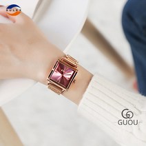 슈럭스 [당일출고] GUOU8090 고급 여성 데일리 메탈시계 Quartz Watch