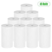 고주파실링기 510pcs 열 영수증 스티커 종이 롤 5725mm 티켓 인쇄 현금 등록기 POS 프린터 Peripage Poooli Paperang, [01] None Adhesive