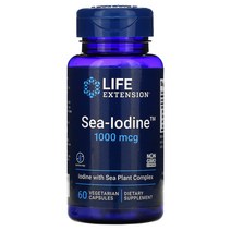 라이프익스텐션 Sea-Iodine 요오드 컴플렉스 1000mcg 베지 식물성 캡슐 60정, 기본