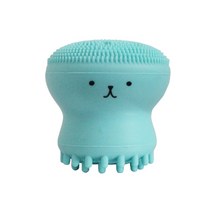 전동 클렌져 1pc 문어 실리콘 페이스 클렌징 브러쉬 페이셜 클렌저 모공 클리너 엑스, 초록