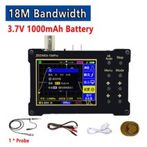 오실로스코프 측정기 디지털 휴대용 분석기 Zeeweii dso154pro 2.4인치 화면 1mhz 앰프 18mhz 아날로그 대역폭 지원 신호 발생기, 18m 대역폭