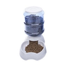 강아지자동급식기 고양이 애견 사료 3.8L 애완 자동 피더 개 마시는 그릇 물 먹이 대 디스펜서, Grey Apple Food