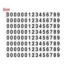 작은숫자 큰숫자 번호스티커 2cm 2.5cm 3cm 3.5cm 4cm, 노란색