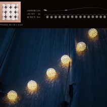 일신전기조명 LED 코튼볼 라이트 화이트 16구 USB 타입 파티라이트 전등선 코코볼라이트 줄조명