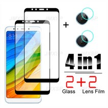 4in1 보호 유리 샤오미 레드미 5 플러스 4X 6 5A 6A 노트 4 프로 S2 Go K20 용 강화 렌즈 필름, [02] Only 2 Glass, [10] For Note 4 Global