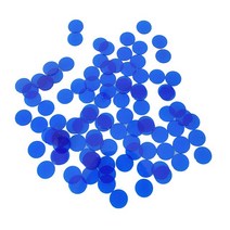 100Pcs 1.5cm 플라스틱 포커 칩 15mm 카지노 빙고 마커 재미있는 가족 클럽 카니발 게임 4 색, [01] blue