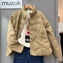 무자크 sh06 하프넥 옆트임 크롭 패딩 점퍼 M9WDW06