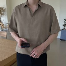 조군샵 시원한 7컬러 반오픈 반팔 셔츠_SH3372