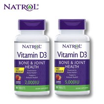 Natrol 나트롤 비타민D3 2000IU 90태블릿 콜레칼시페롤 말토덱스트린 크로스포비돈 말릭애씨드 말산 카복실산 스테아릭애씨드 스테아르산, 1개, 90개
