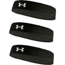 언더아머 헤어밴드 1276990-001 3p, 블랙