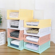 슬라이딩 폴딩 리빙박스 수납함 옷장정리 드레스룸 트레이 옷정리함 붙박이장 장롱정리, 옐로우_대형 43x33x18.5