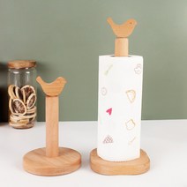 [마치]네이처 원목 스탠딩홀더 키친타올걸이 화장지걸이 택1, 버드 화장지홀더