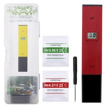 PH측정기 디지털 테스터 수질 산도 장치 물 수영장 수족관 수경법 홈 브루 0-14pH, 02 Red